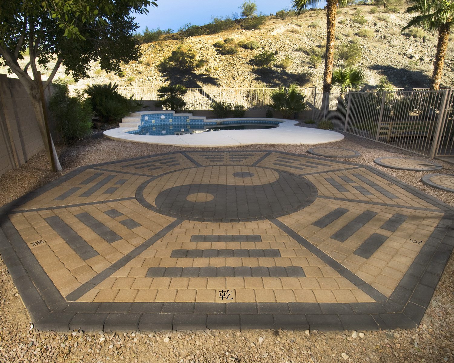 Hillside Patio with Octagonal Inlay